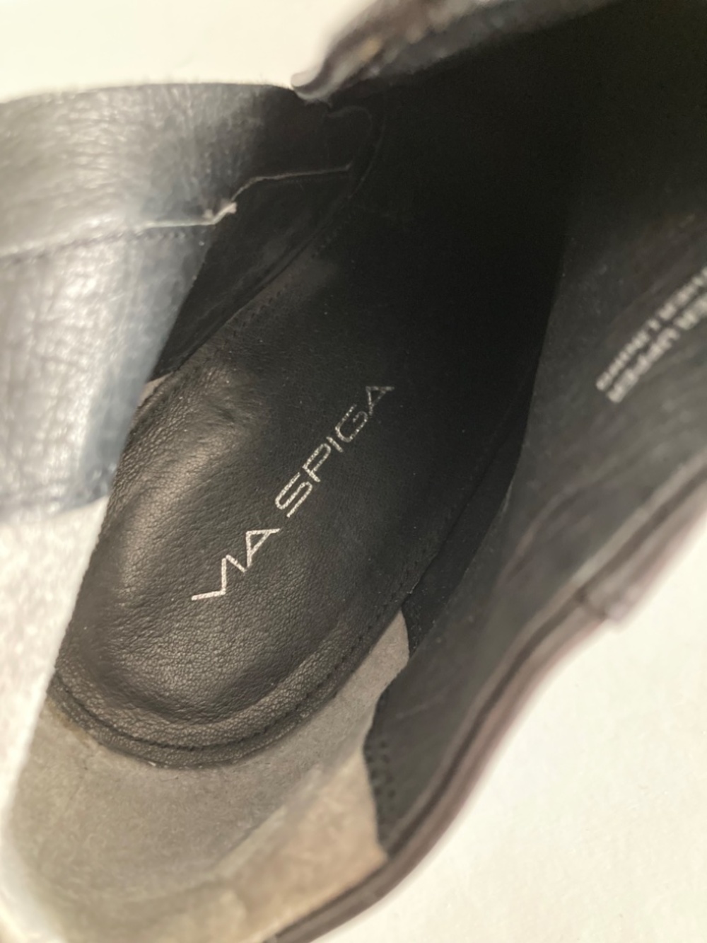 Via Spiga Platform Stiletto Heel Ankle Booties Black Leather Side Zip Women 9M - Picture 14 of 16